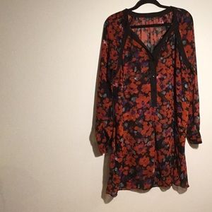 Sheer Floral Dress